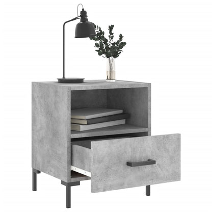 Nachtkastjes 40X35X47,5 Cm Bewerkt Hout 2 Betongrijs