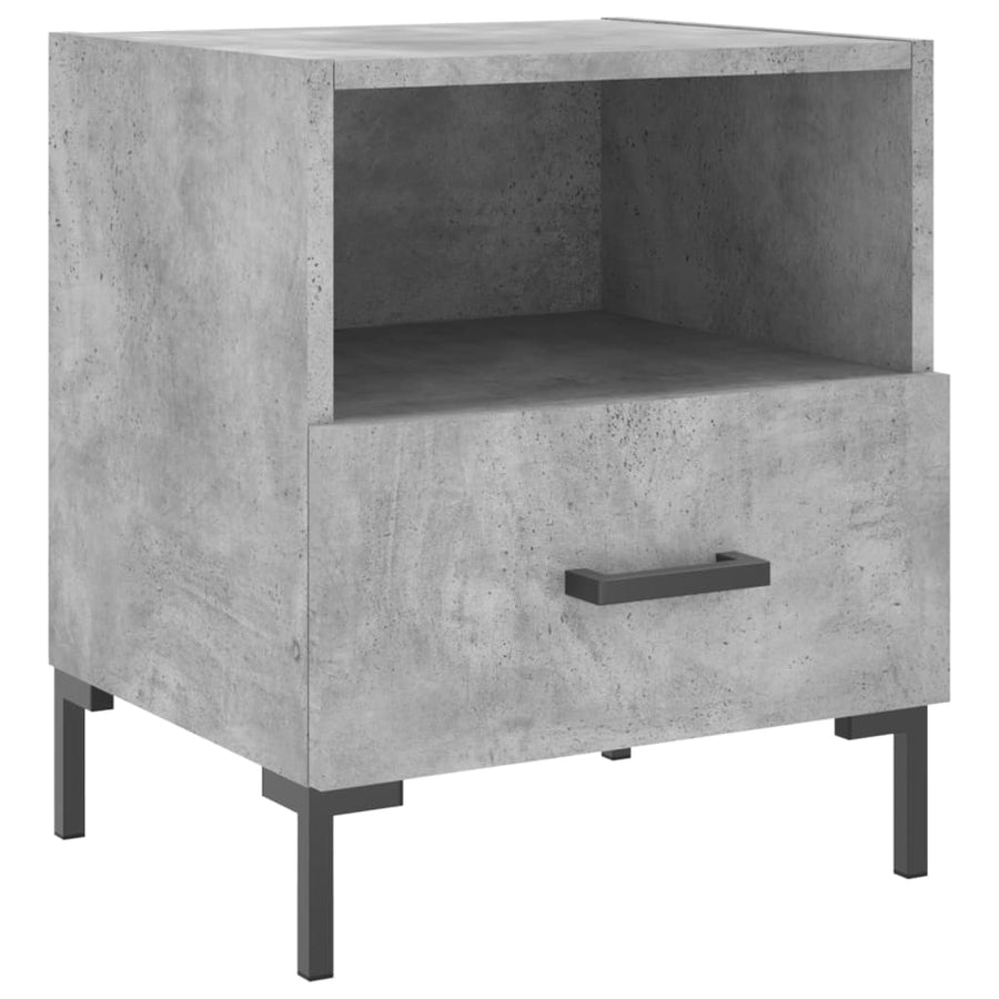 Nachtkastjes 40X35X47,5 Cm Bewerkt Hout 2 Betongrijs