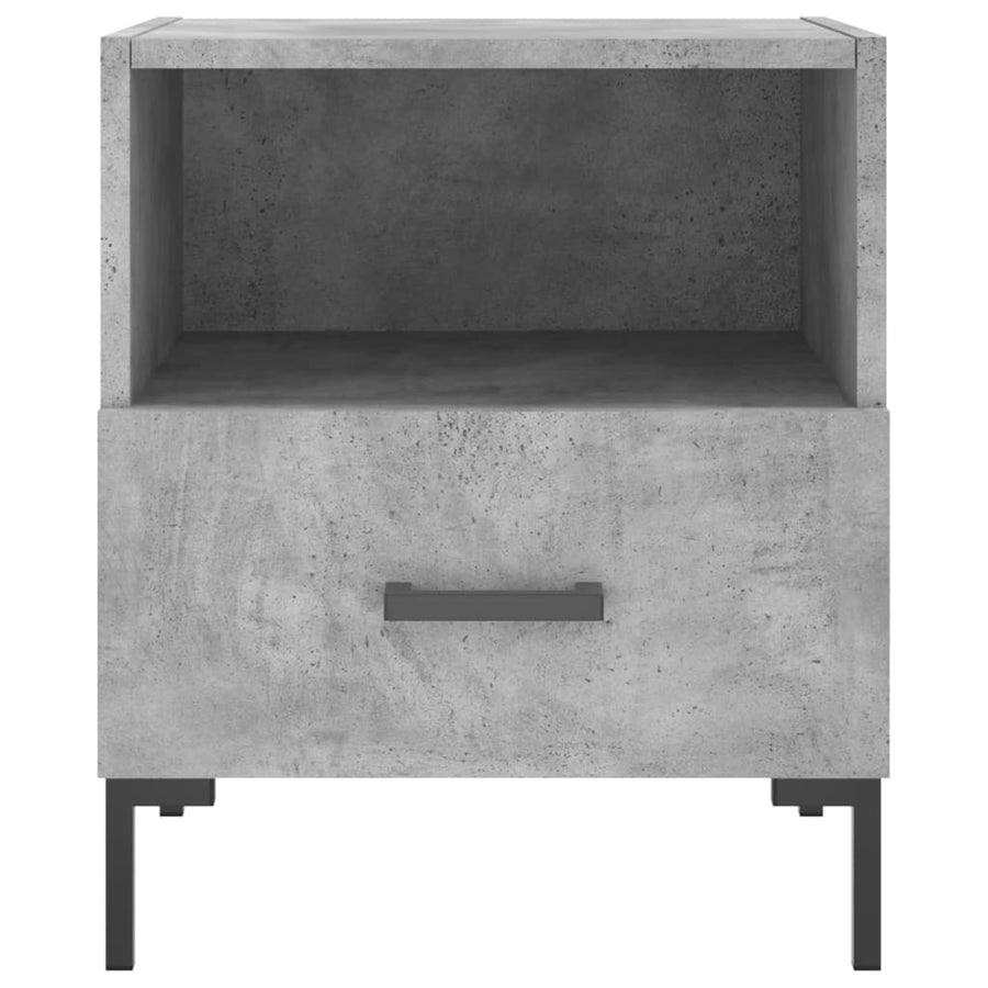 Nachtkastjes 40X35X47,5 Cm Bewerkt Hout 2 Betongrijs