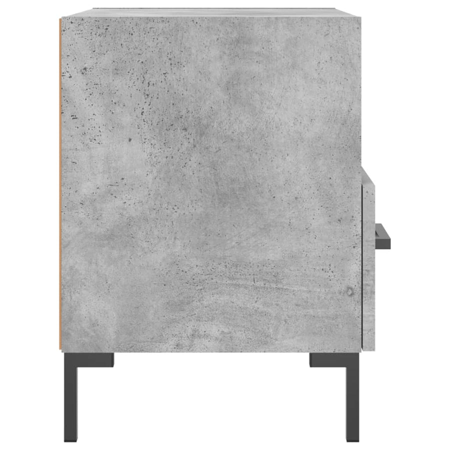 Nachtkastjes 40X35X47,5 Cm Bewerkt Hout 2 Betongrijs