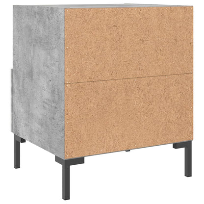 Nachtkastjes 40X35X47,5 Cm Bewerkt Hout 2 Betongrijs