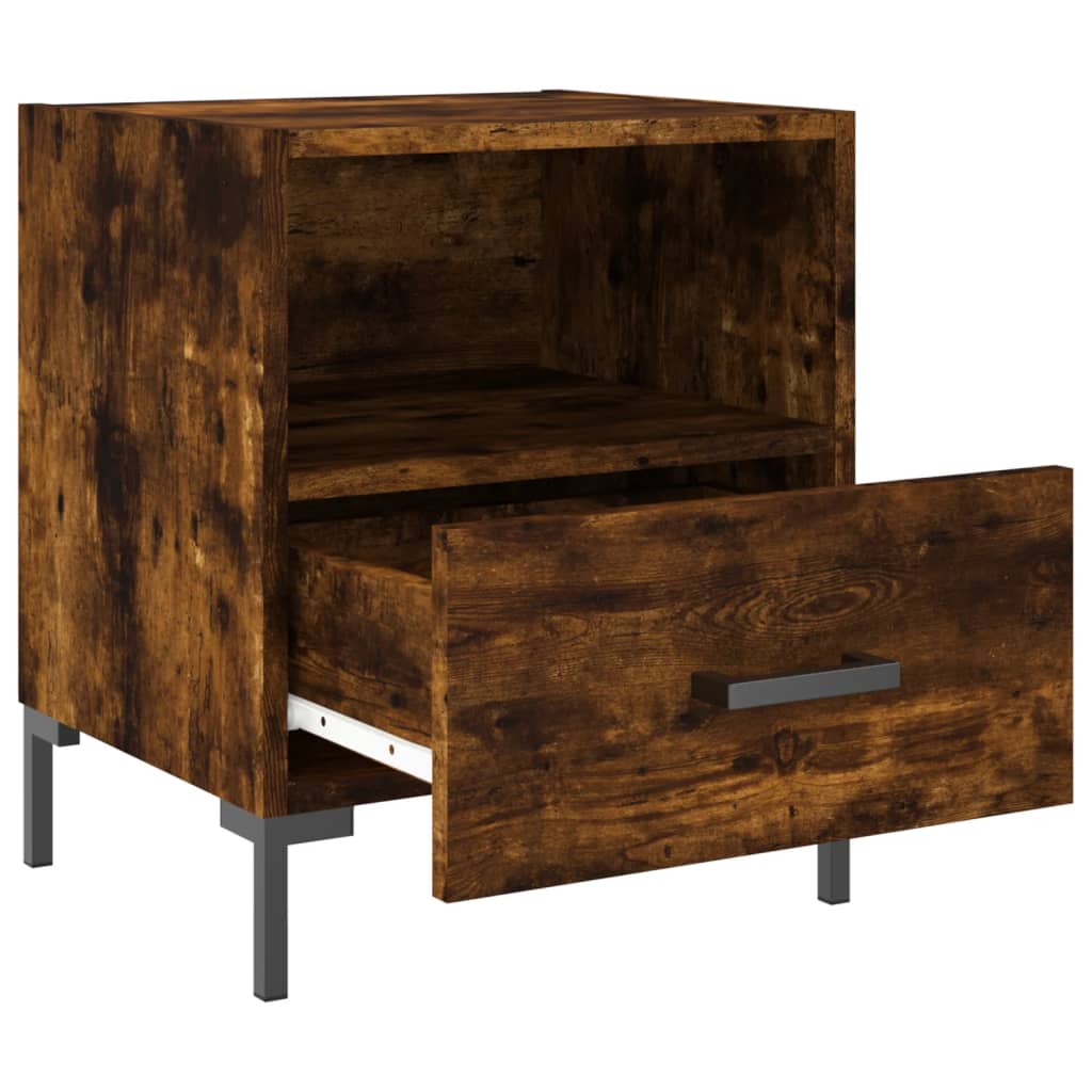 Nachtkastjes 40X35X47,5 Cm Bewerkt Hout Kleur 2 Gerookt eiken
