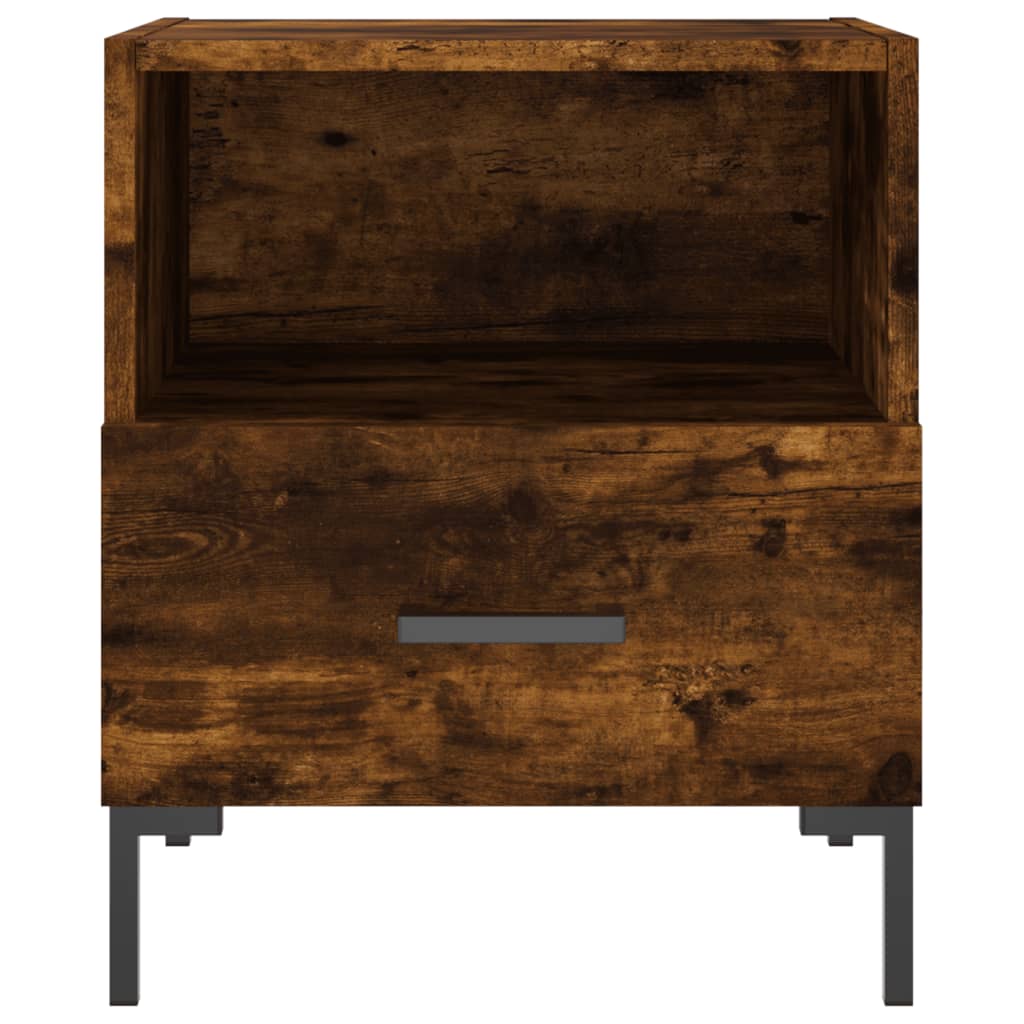 Nachtkastjes 40X35X47,5 Cm Bewerkt Hout Kleur 2 Gerookt eiken