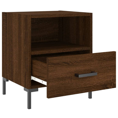 Nachtkastjes 40X35X47,5 Cm Bewerkt Hout Bruin Eikenkleur 2 Bruineiken