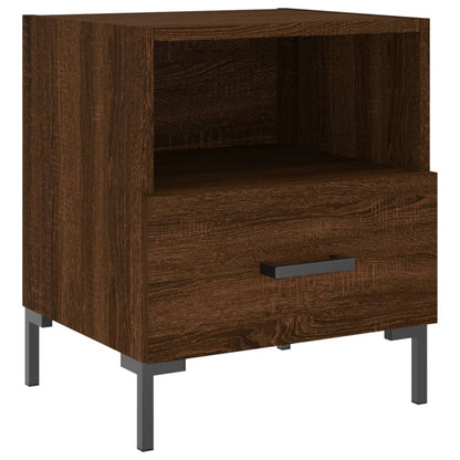 Nachtkastjes 40X35X47,5 Cm Bewerkt Hout Bruin Eikenkleur 2 Bruineiken