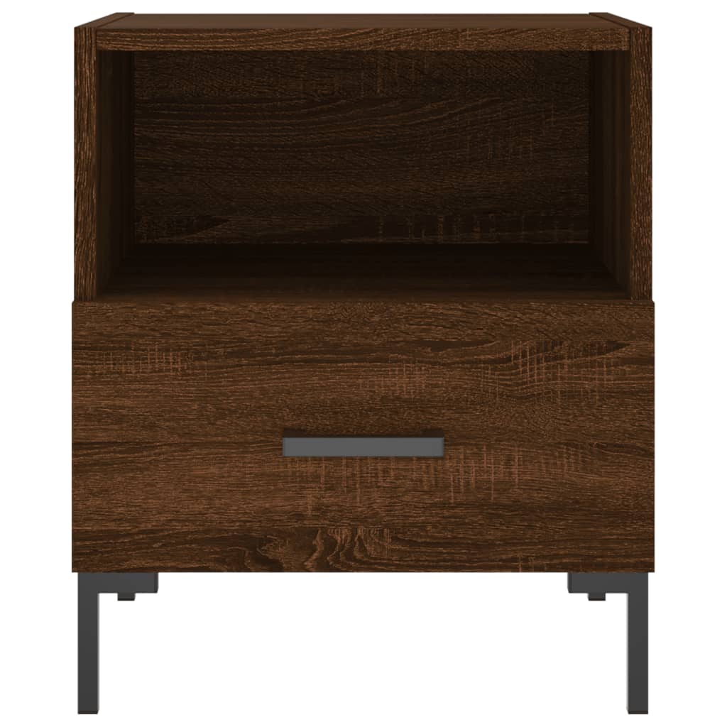 Nachtkastjes 40X35X47,5 Cm Bewerkt Hout Bruin Eikenkleur 2 Bruineiken