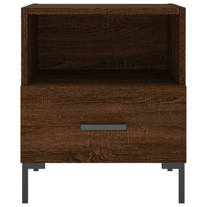 Nachtkastjes 40X35X47,5 Cm Bewerkt Hout Bruin Eikenkleur 2 Bruineiken