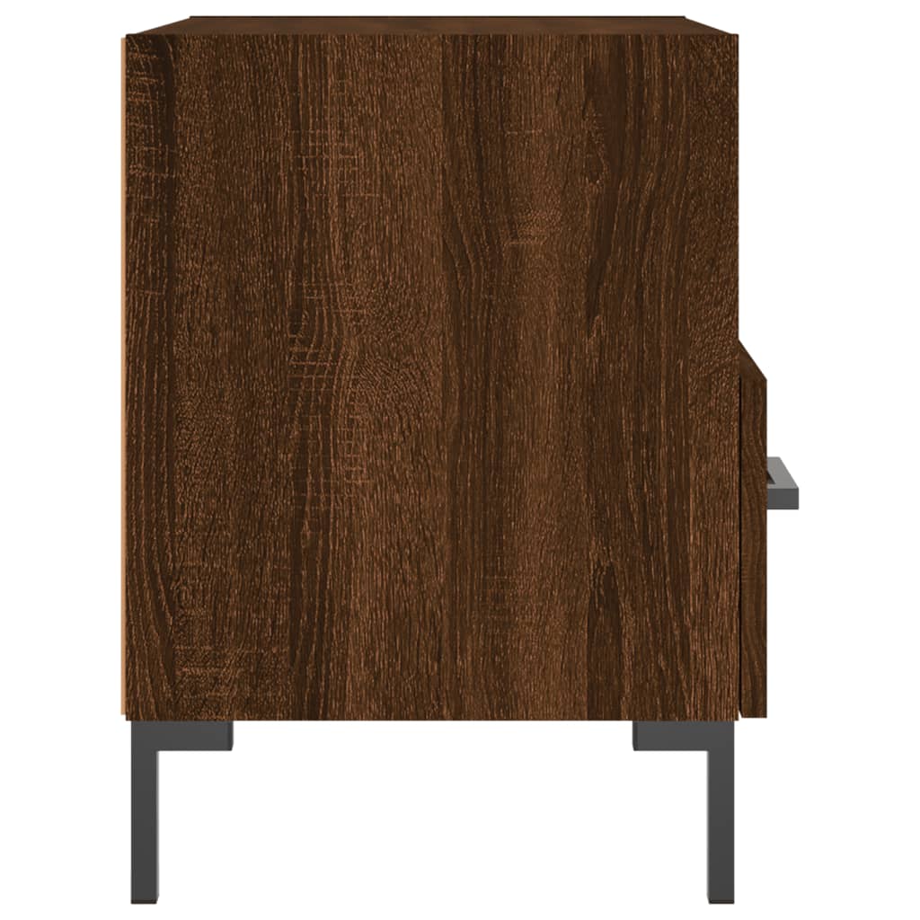 Nachtkastjes 40X35X47,5 Cm Bewerkt Hout Bruin Eikenkleur 2 Bruineiken