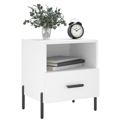 Nachtkastjes 40X35X47,5 Cm Bewerkt Hout 2 Wit