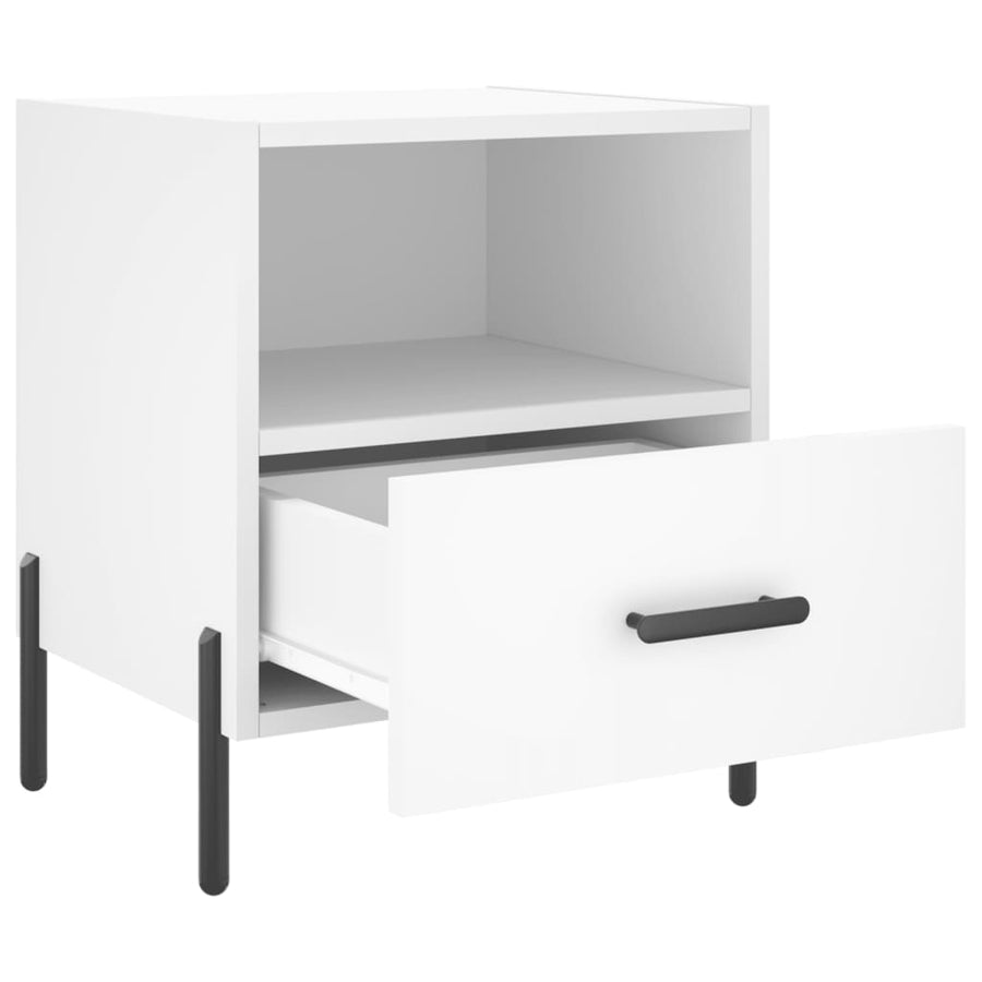 Nachtkastjes 40X35X47,5 Cm Bewerkt Hout 2 Wit