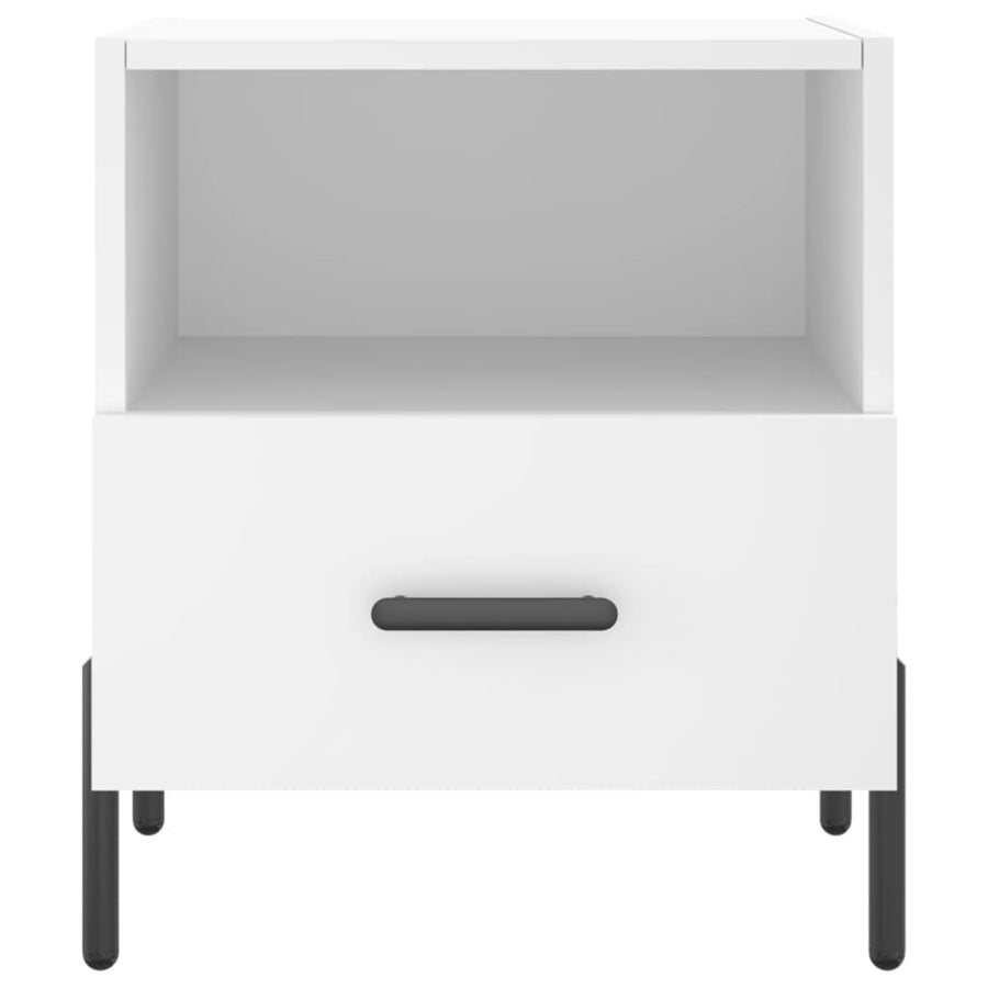 Nachtkastjes 40X35X47,5 Cm Bewerkt Hout 2 Wit