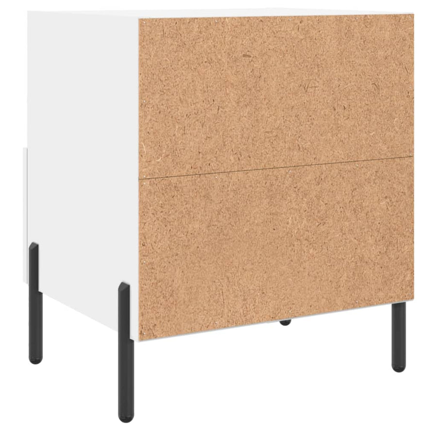 Nachtkastjes 40X35X47,5 Cm Bewerkt Hout 2 Wit