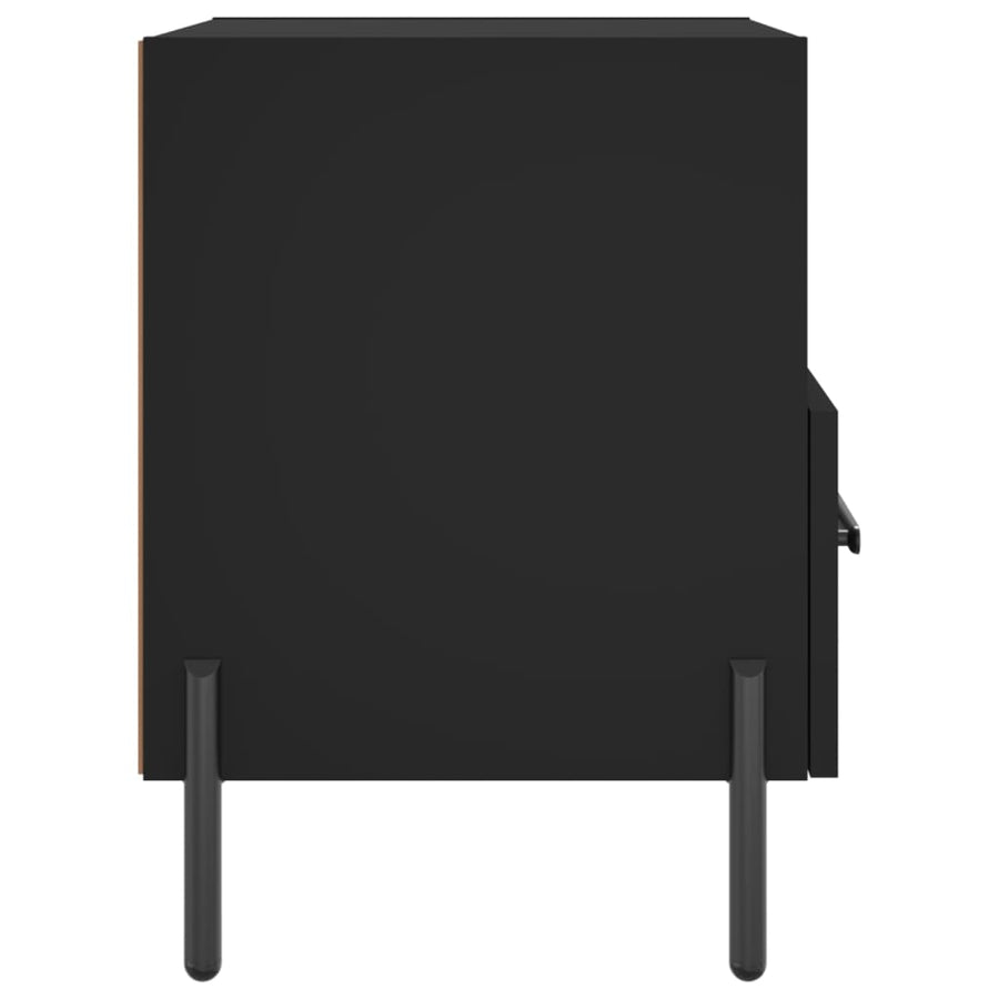Nachtkastjes 40X35X47,5 Cm Bewerkt Hout 2 Zwart