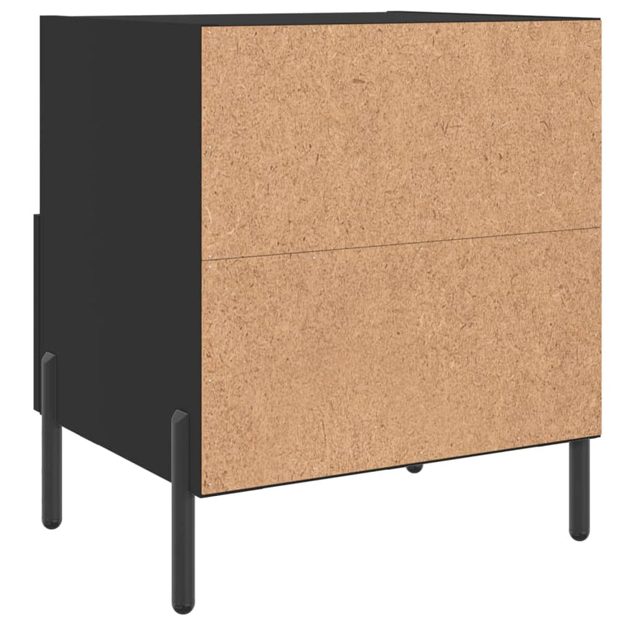 Nachtkastjes 40X35X47,5 Cm Bewerkt Hout 2 Zwart