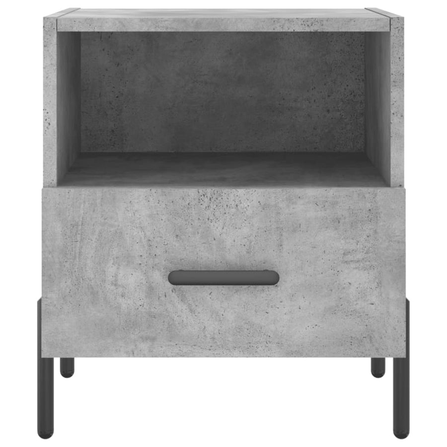 Nachtkastjes 40X35X47,5 Cm Bewerkt Hout 2 Betongrijs