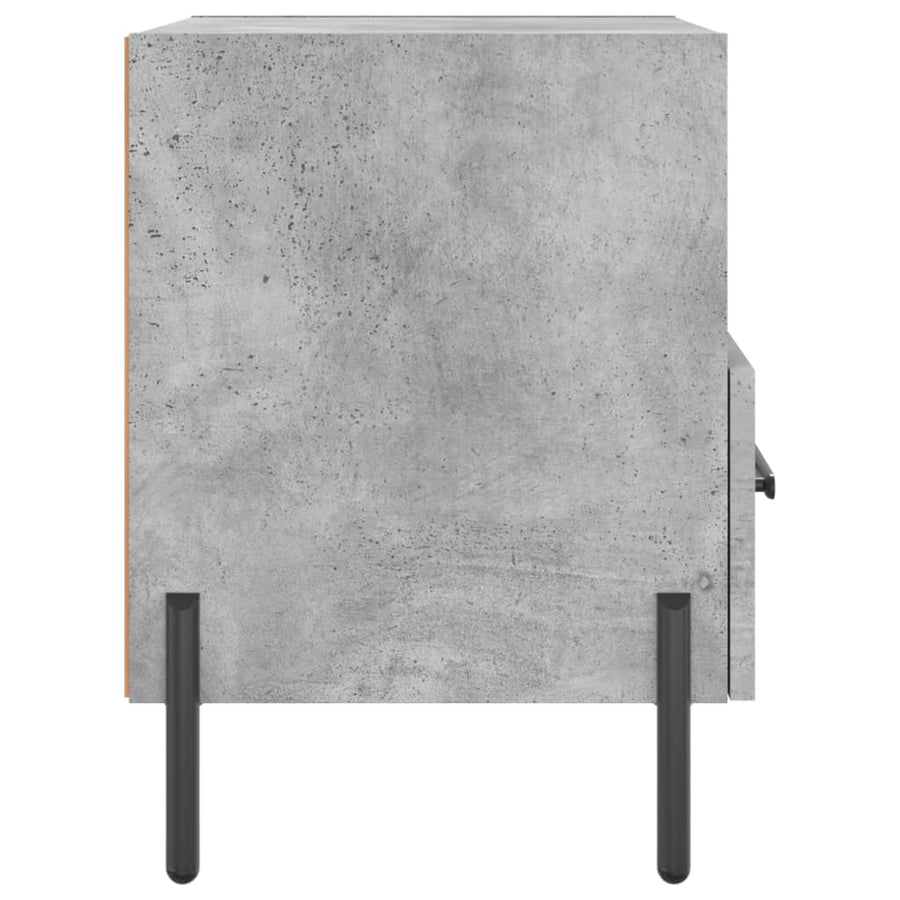 Nachtkastjes 40X35X47,5 Cm Bewerkt Hout 2 Betongrijs