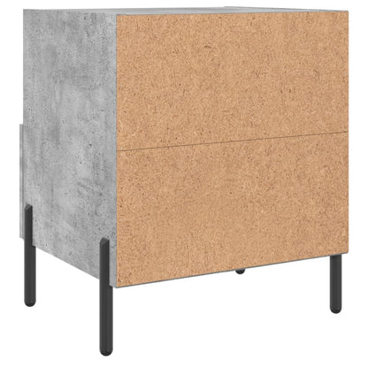 Nachtkastjes 40X35X47,5 Cm Bewerkt Hout 2 Betongrijs