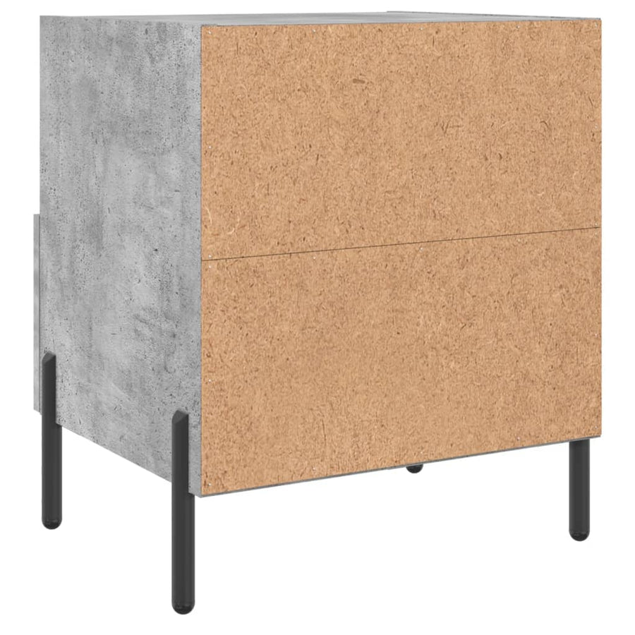 Nachtkastjes 40X35X47,5 Cm Bewerkt Hout 2 Betongrijs