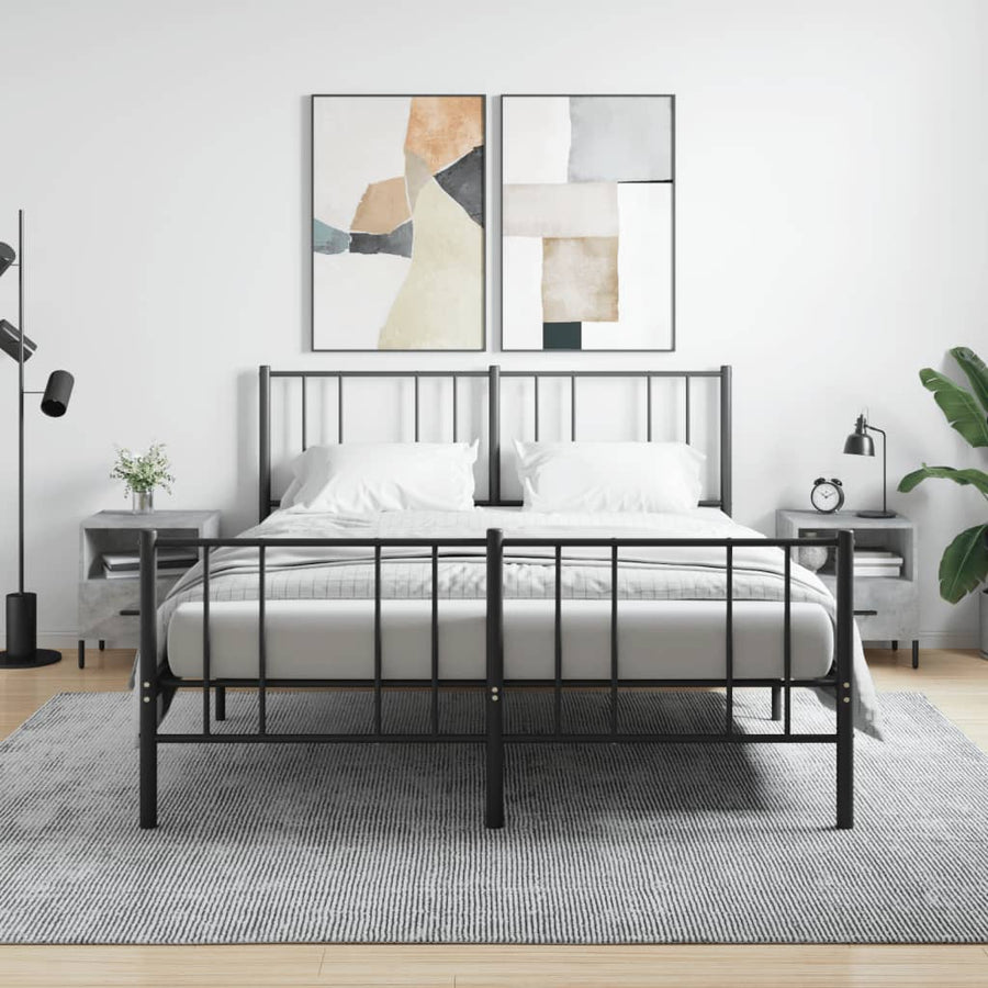 Nachtkastjes 40X35X47,5 Cm Bewerkt Hout 2 Betongrijs