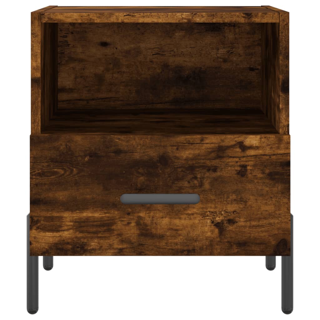 Nachtkastjes 40X35X47,5 Cm Bewerkt Hout Kleur 2 Gerookt eiken