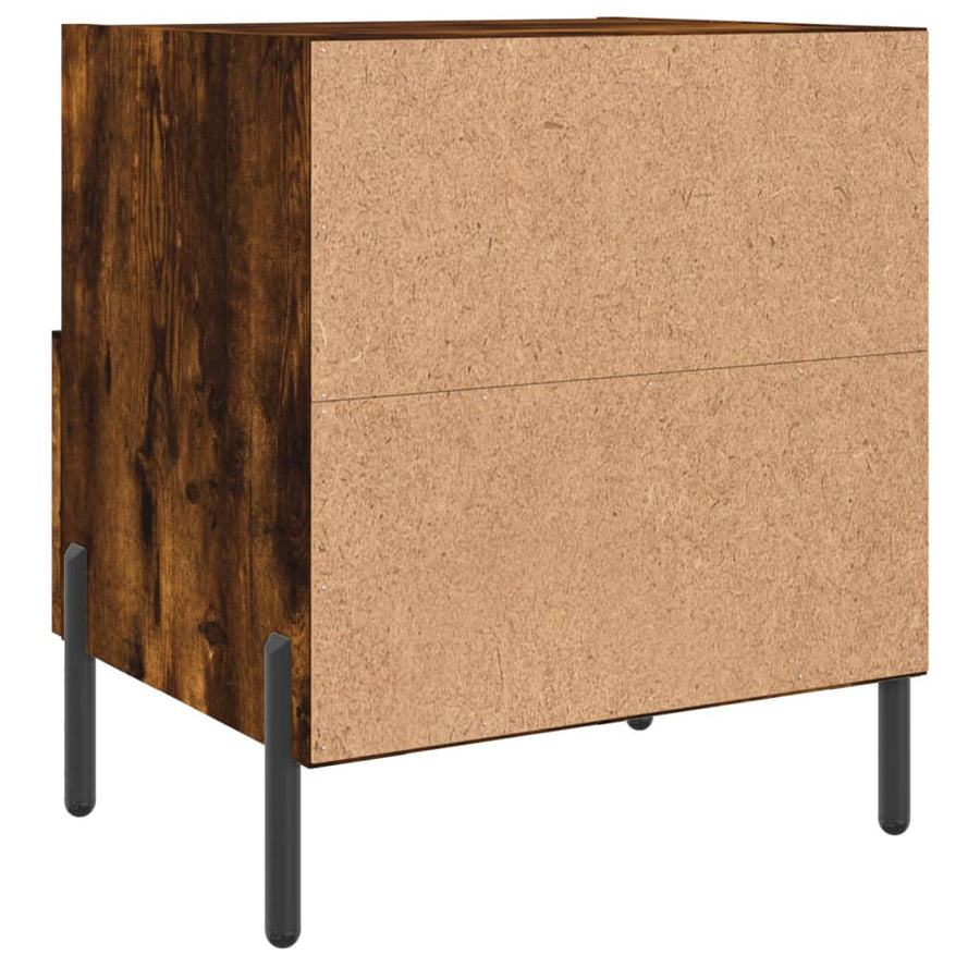 Nachtkastjes 40X35X47,5 Cm Bewerkt Hout Kleur 2 Gerookt eiken