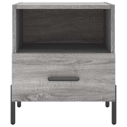 Nachtkastjes 40X35X47,5 Cm Bewerkt Hout Eiken 2 Grijs sonoma