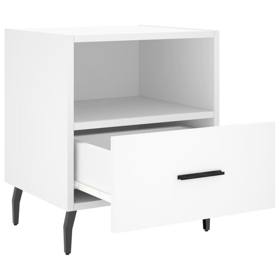 Nachtkastjes 40X35X47,5 Cm Bewerkt Hout 2 Wit