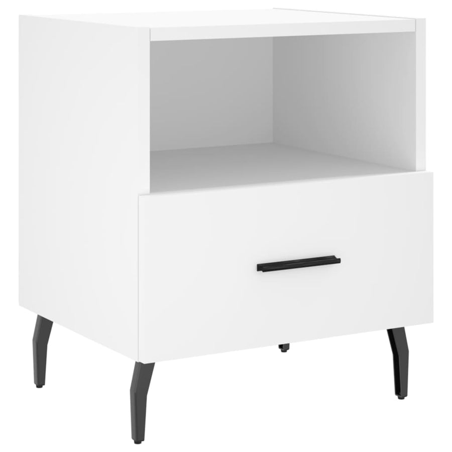 Nachtkastjes 40X35X47,5 Cm Bewerkt Hout 2 Wit