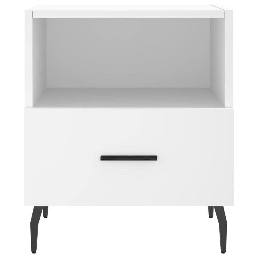 Nachtkastjes 40X35X47,5 Cm Bewerkt Hout 2 Wit