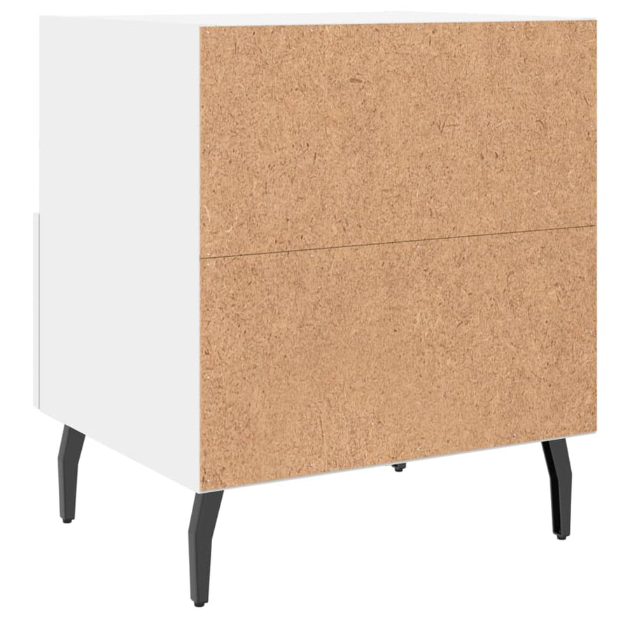 Nachtkastjes 40X35X47,5 Cm Bewerkt Hout 2 Wit