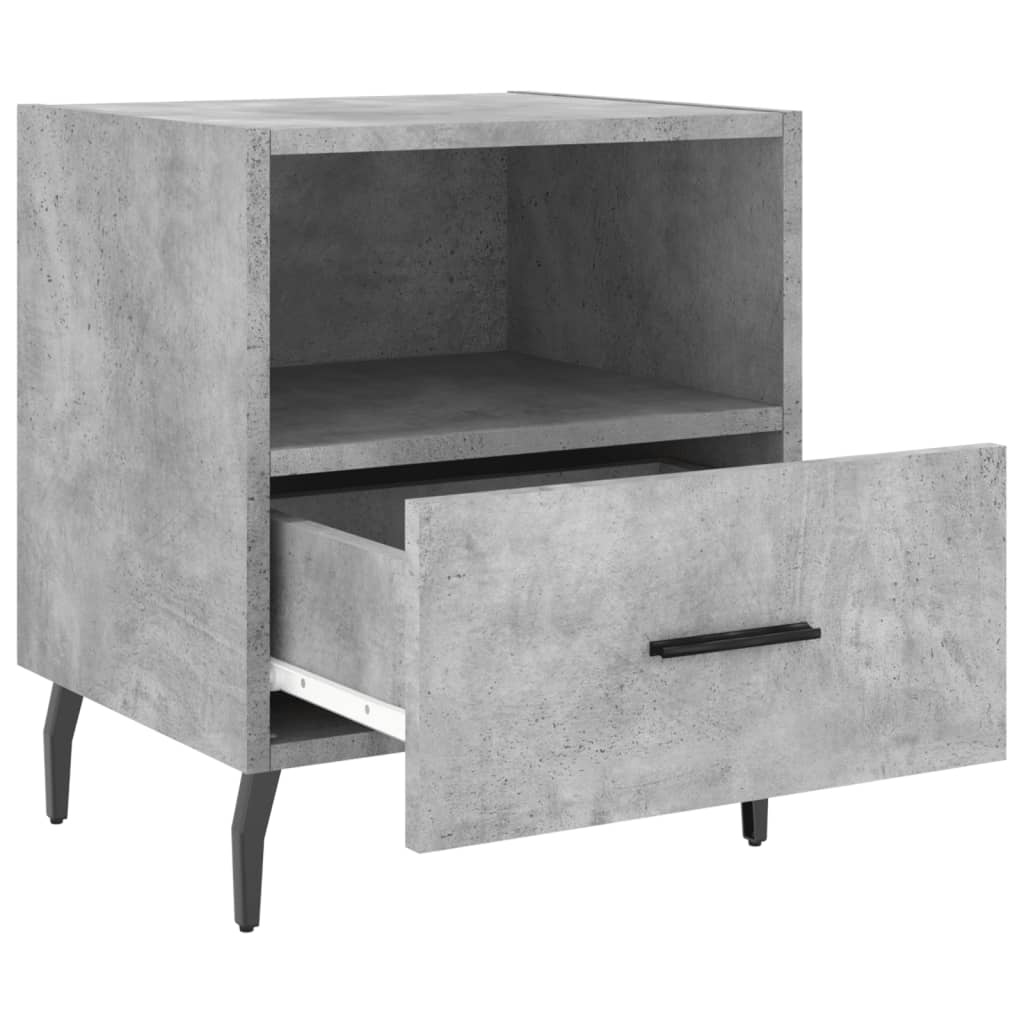 Nachtkastjes 40X35X47,5 Cm Bewerkt Hout 2 Betongrijs