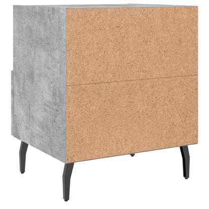 Nachtkastjes 40X35X47,5 Cm Bewerkt Hout 2 Betongrijs
