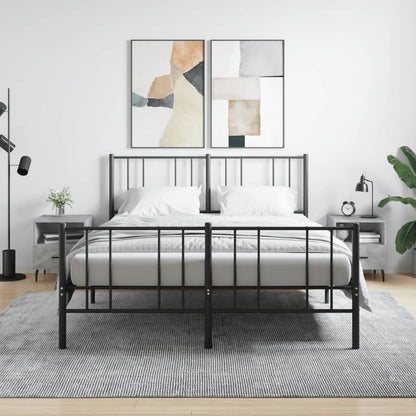 Nachtkastjes 40X35X47,5 Cm Bewerkt Hout 2 Betongrijs