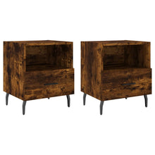 Nachtkastjes 40X35X47,5 Cm Bewerkt Hout Kleur 2 Gerookt eiken