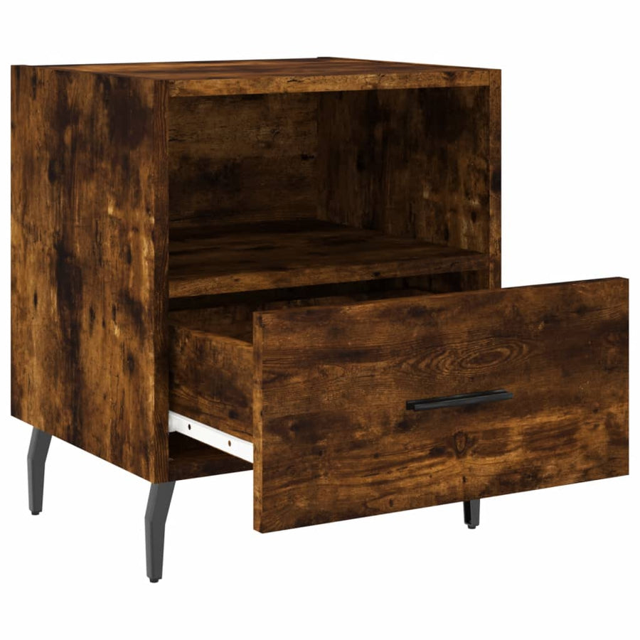 Nachtkastjes 40X35X47,5 Cm Bewerkt Hout Kleur 2 Gerookt eiken
