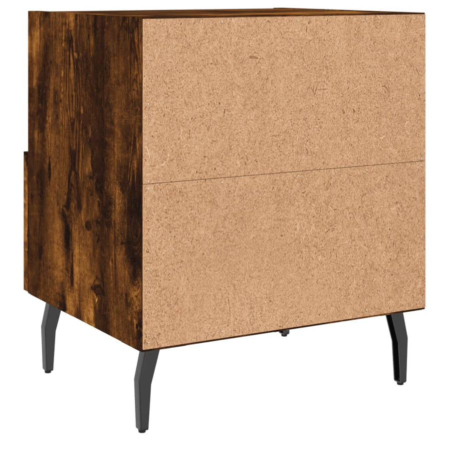 Nachtkastjes 40X35X47,5 Cm Bewerkt Hout Kleur 2 Gerookt eiken