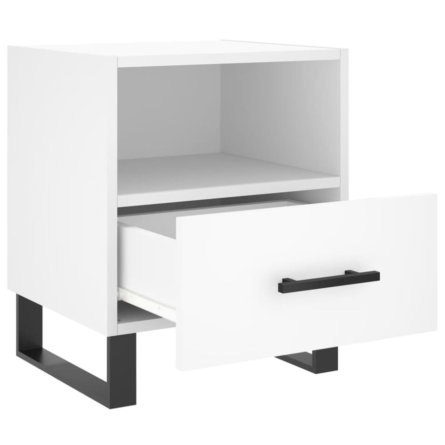 Nachtkastjes 40X35X47,5 Cm Bewerkt Hout 2 Wit