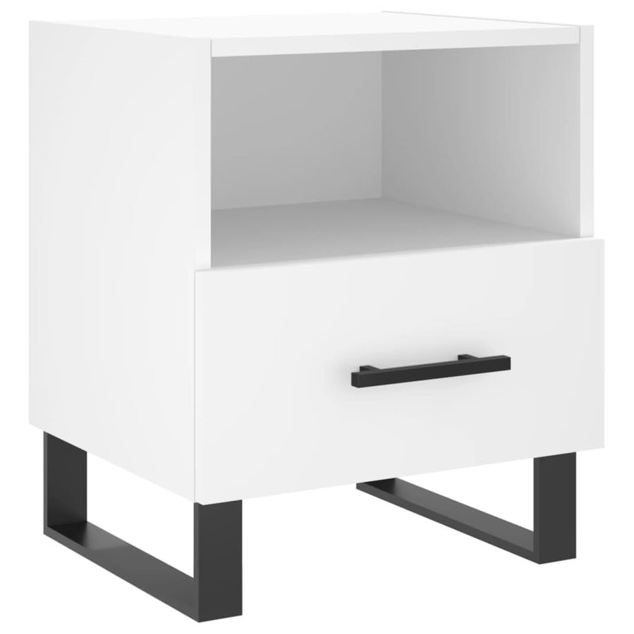 Nachtkastjes 40X35X47,5 Cm Bewerkt Hout 2 Wit