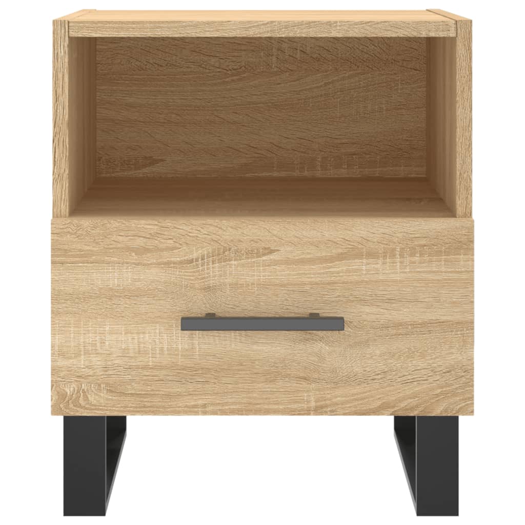 Nachtkastje 40X35X47,5 Cm Bewerkt Hout Kleurig 1 Sonoma eiken