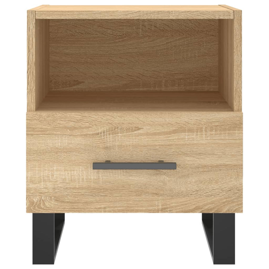 Nachtkastje 40X35X47,5 Cm Bewerkt Hout Kleurig 1 Sonoma eiken