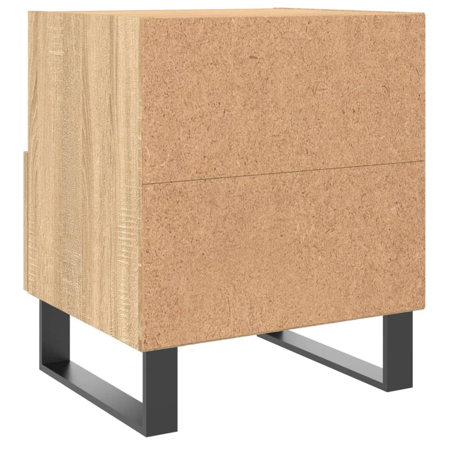 Nachtkastje 40X35X47,5 Cm Bewerkt Hout Kleurig 1 Sonoma eiken