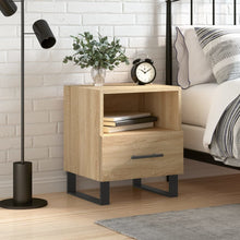 Nachtkastje 40X35X47,5 Cm Bewerkt Hout Kleurig 1 Sonoma eiken