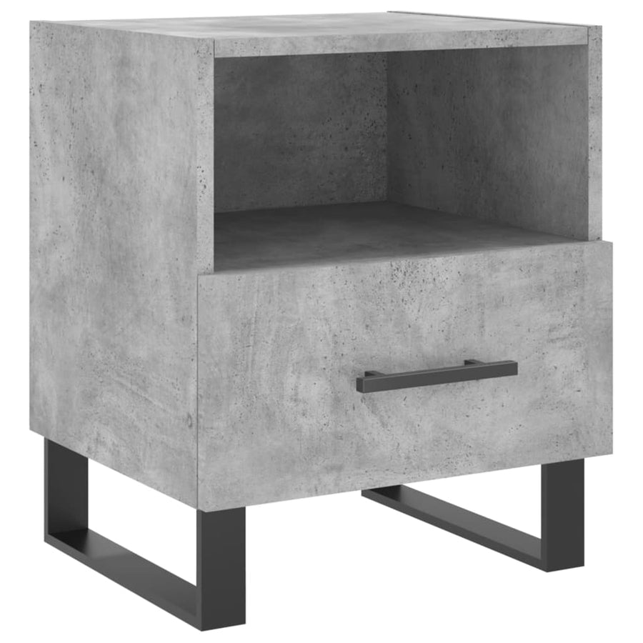 Nachtkastje 40X35X47,5 Cm Bewerkt Hout Betongrijs