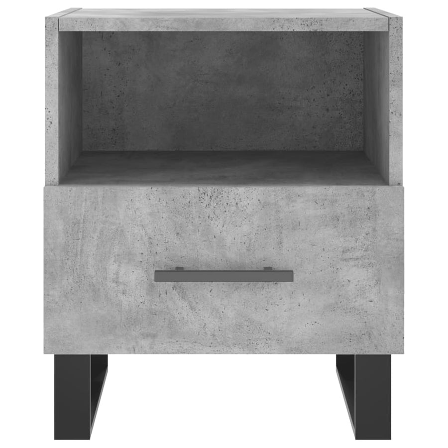 Nachtkastje 40X35X47,5 Cm Bewerkt Hout Betongrijs
