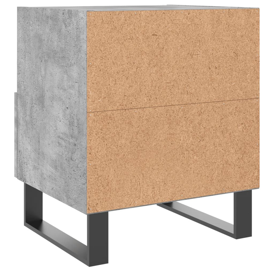 Nachtkastje 40X35X47,5 Cm Bewerkt Hout Betongrijs