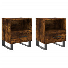 Nachtkastjes 40X35X47,5 Cm Bewerkt Hout Kleur 2 Gerookt eiken