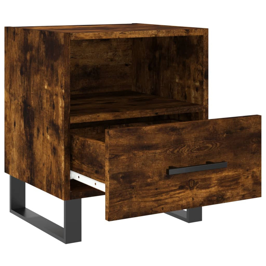 Nachtkastjes 40X35X47,5 Cm Bewerkt Hout Kleur 2 Gerookt eiken