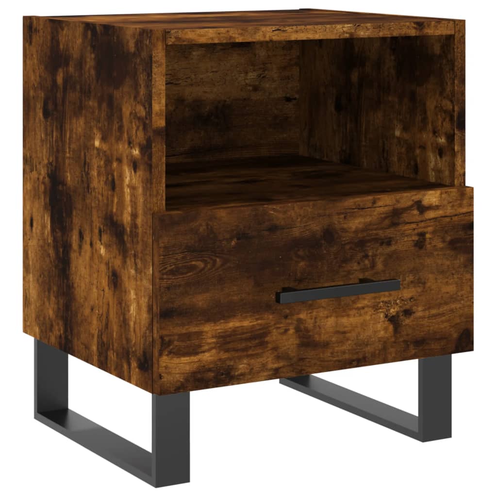 Nachtkastjes 40X35X47,5 Cm Bewerkt Hout Kleur 2 Gerookt eiken