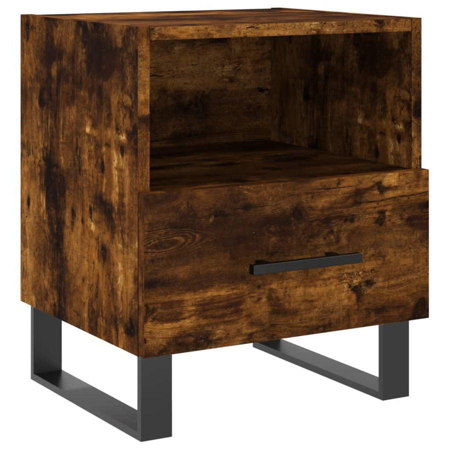 Nachtkastjes 40X35X47,5 Cm Bewerkt Hout Kleur 2 Gerookt eiken