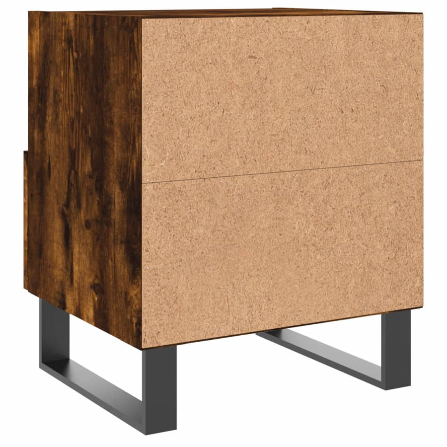 Nachtkastjes 40X35X47,5 Cm Bewerkt Hout Kleur 2 Gerookt eiken
